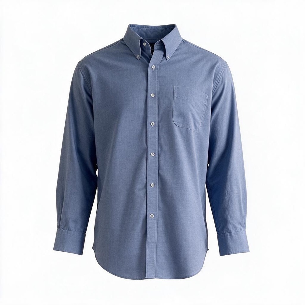 Lauren Ralph Lauren Mens 17 32/33 Blue Oxford Button Down Shirt Classic Fit